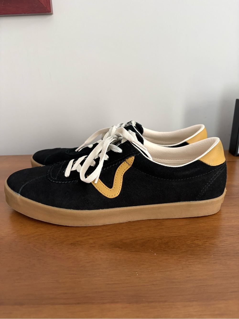 Vans Sport Low Black and Yellow Sneaker with Gum Sole - Never Worn!